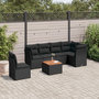 Voir la diapositive 1 : VIDAXL Salon de jardin 7 pcs avec coussins noir resine tressee