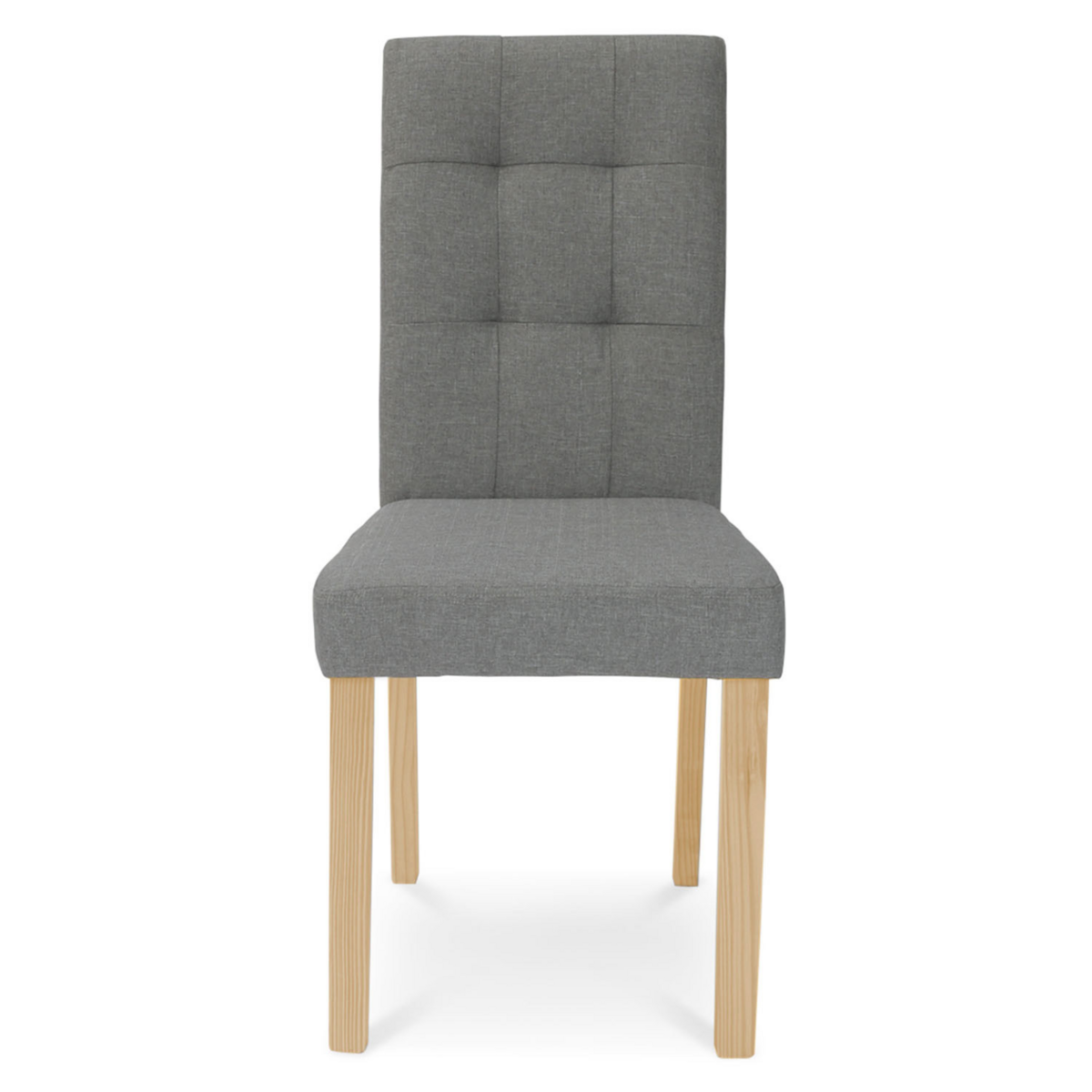 ID MARKET Lot de 6 chaises POLGA capitonnées grises pour salle à manger