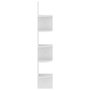 Voir la diapositive 4 : VIDAXL Etagere d'angle murale Blanc 19x19x123 cm Bois d'ingenierie