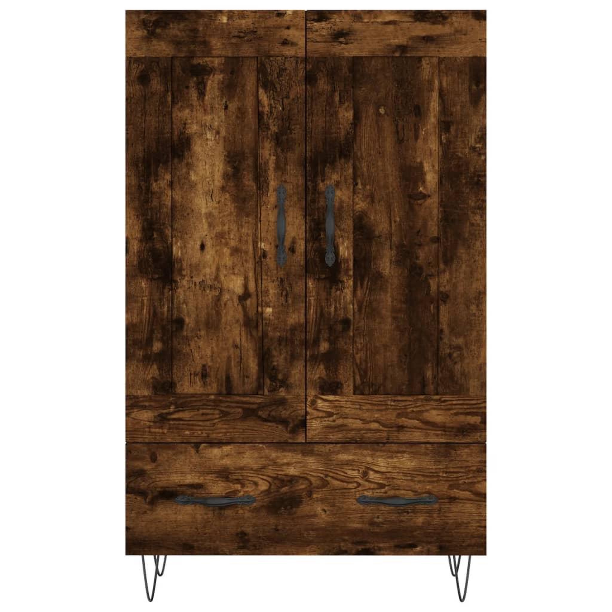 Voir la diapositive 5 : VIDAXL Buffet haut chene fume 69,5x31x115 cm bois d'ingenierie