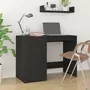 VIDAXL Bureau avec armoire noir bois d'ingenierie
