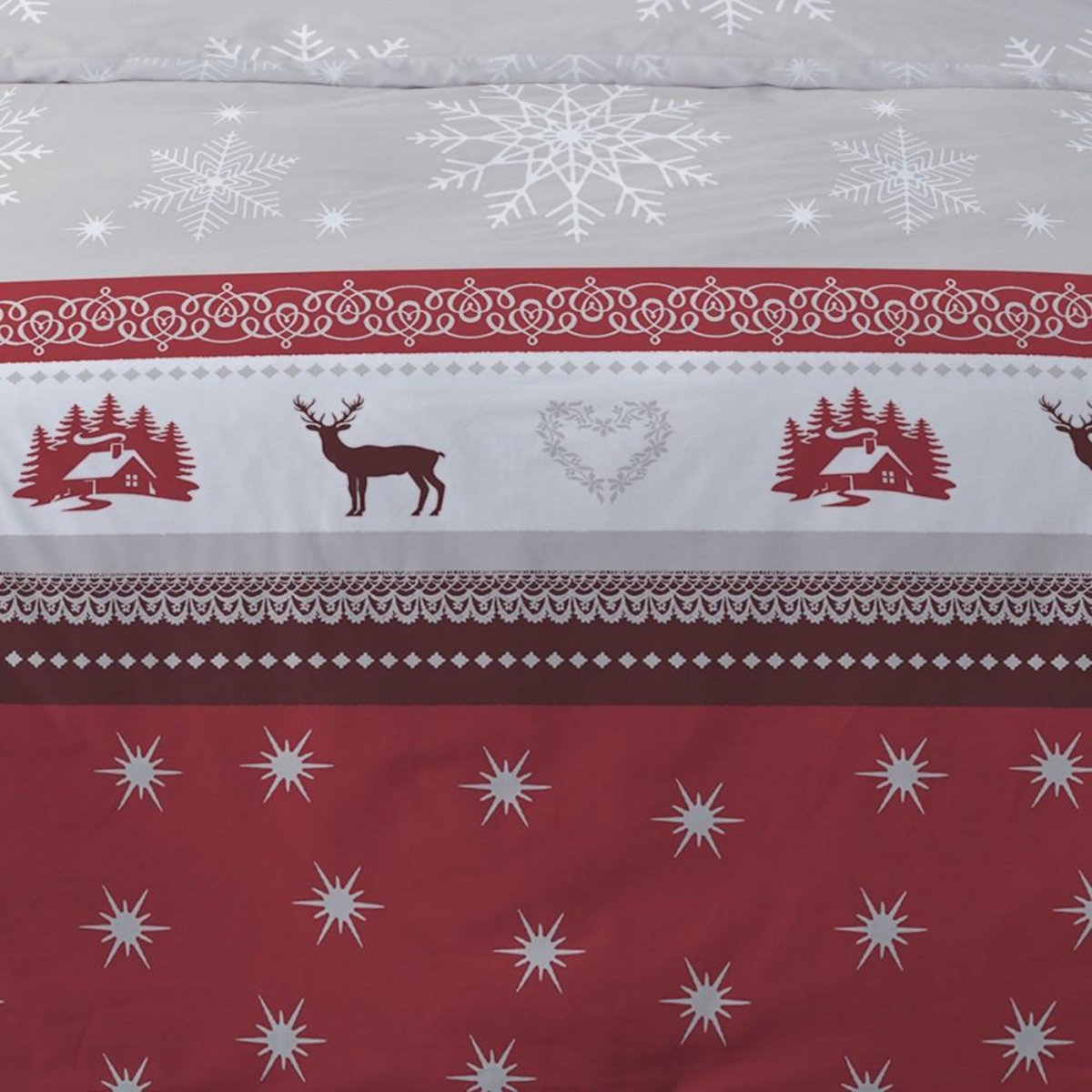 Dourev Housse de couette 240x220 VIXEN + 2 taies matière Polaire