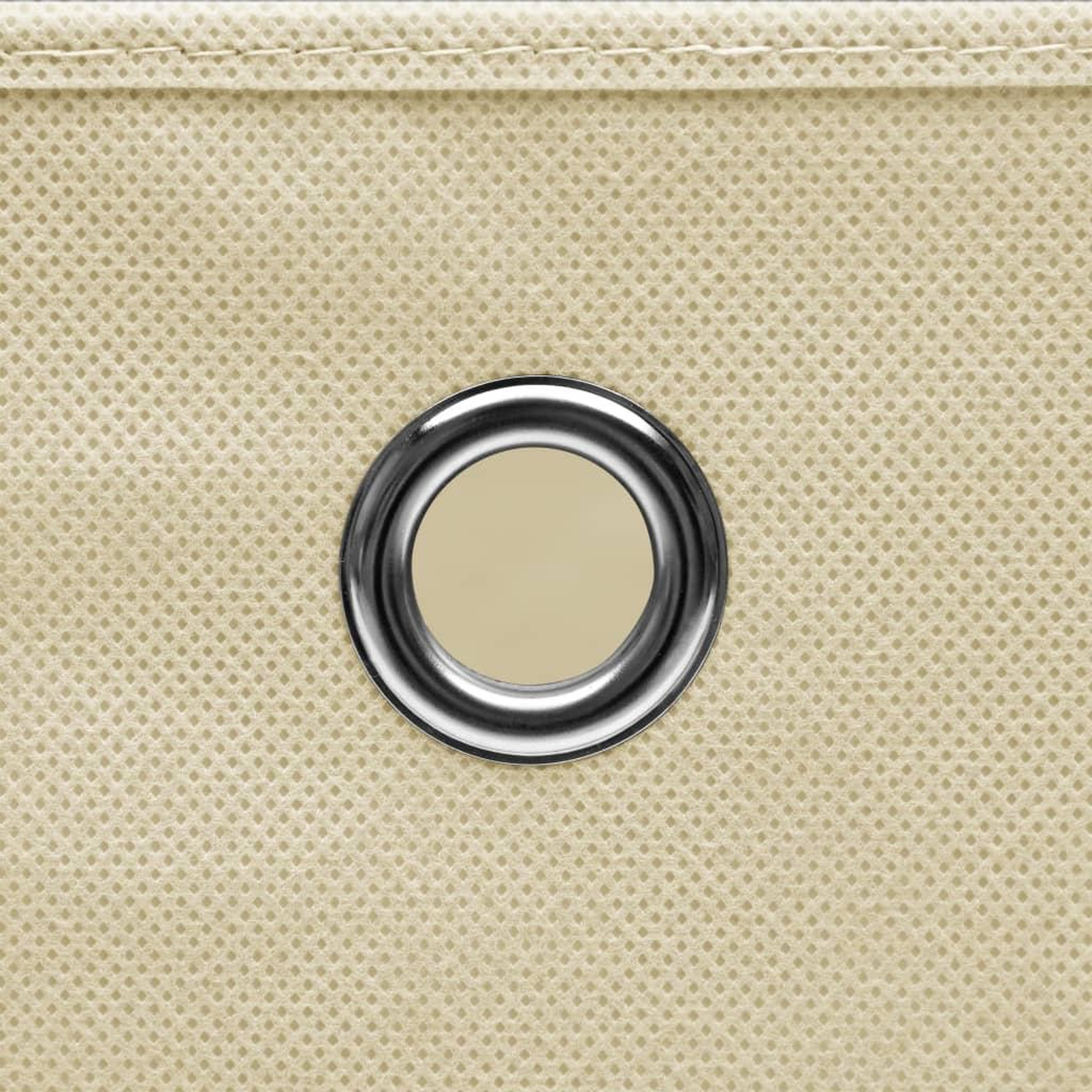 Voir la diapositive 4 : VIDAXL Boîtes de rangement 10 pcs Creme 32x32x32 cm Tissu