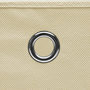 Voir la diapositive 4 : VIDAXL Boîtes de rangement 10 pcs Creme 32x32x32 cm Tissu