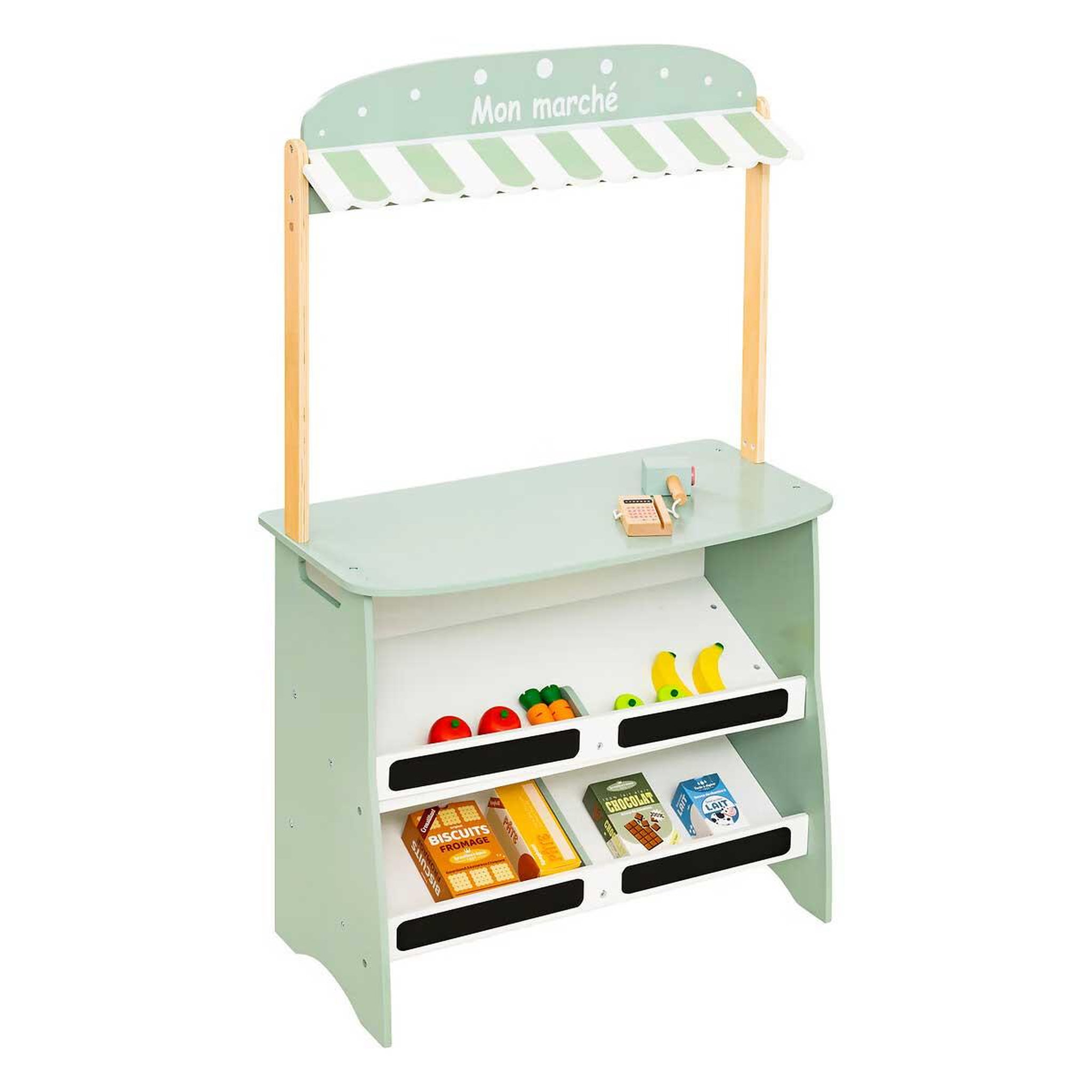 Atmosphera Kids Marchande Enfant en Bois  Mon Marché  99cm Vert Clair