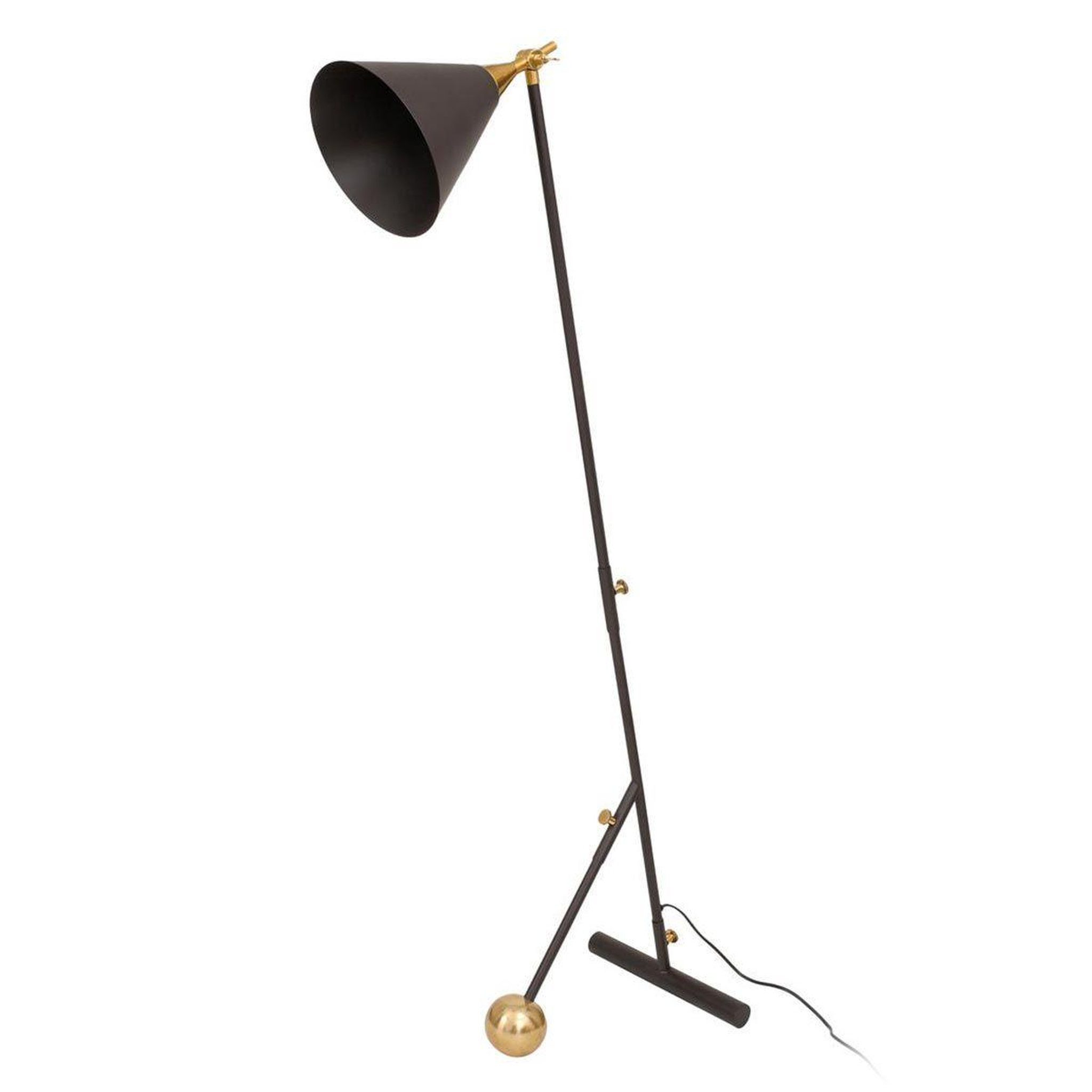 Paris Prix Lampadaire industriel  celeste  148cm noir & or