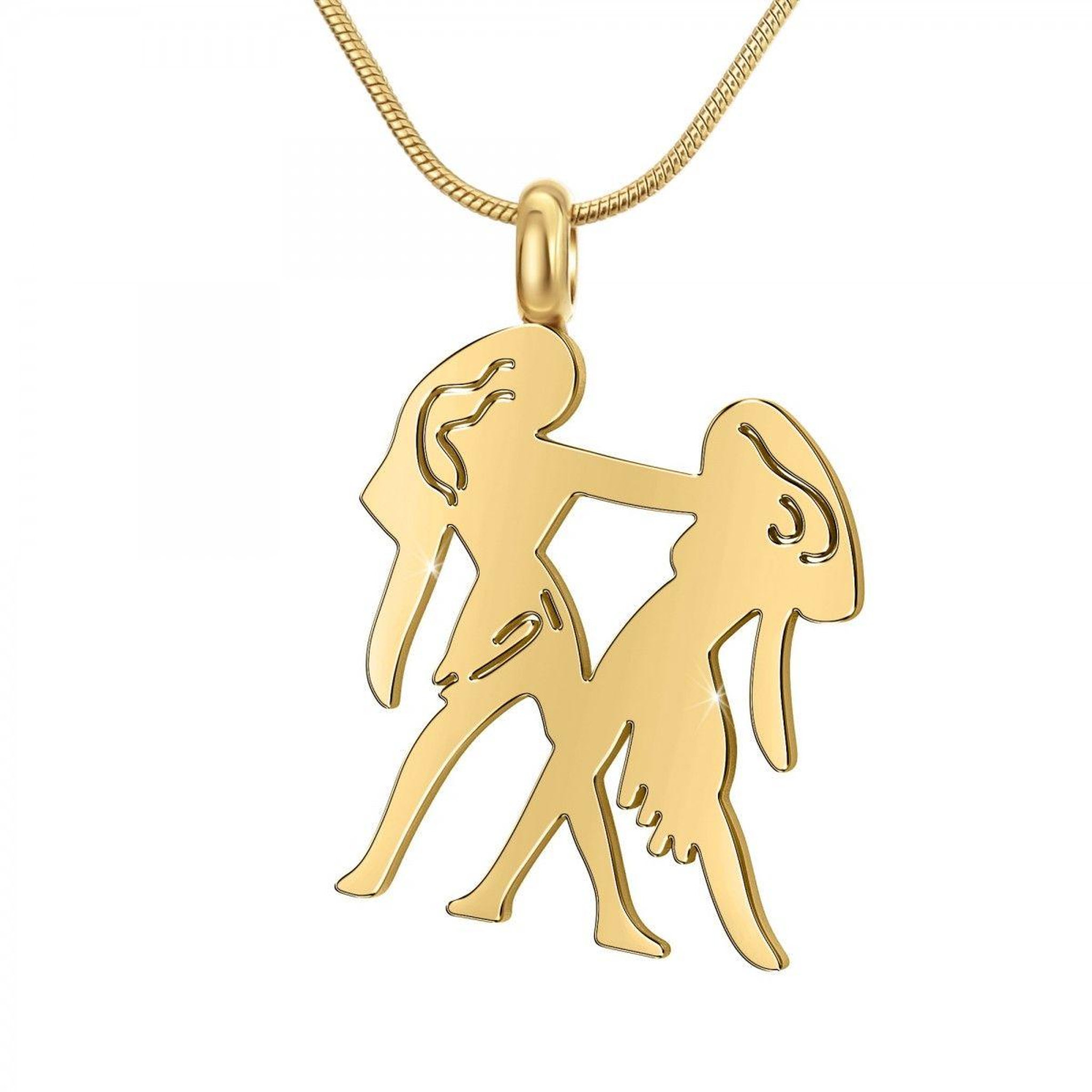 SC BOHEME Collier astrologie  Gémeaux  SC Bohème en Acier Finement doré