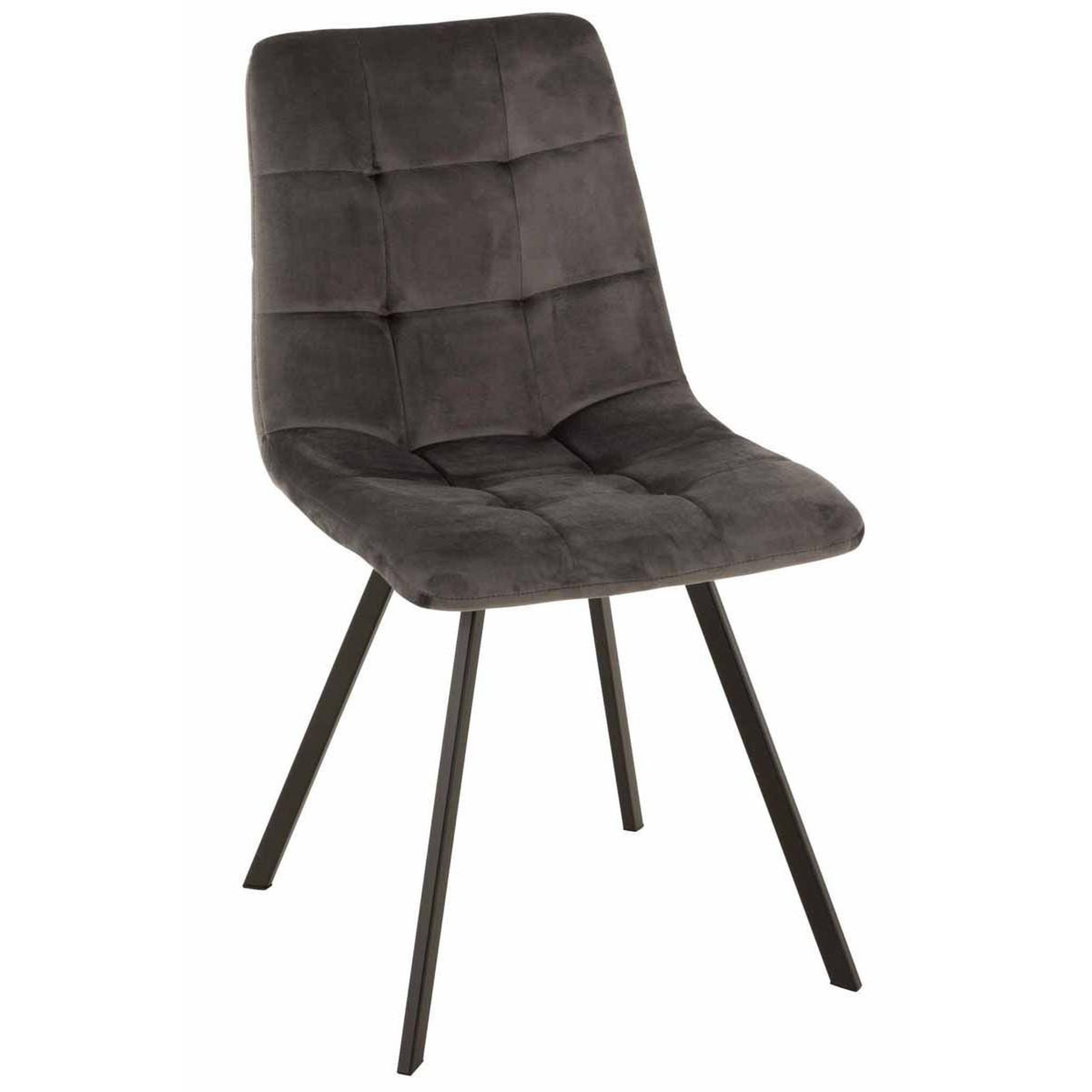 J-LINE Chaise design  morgan  86cm gris