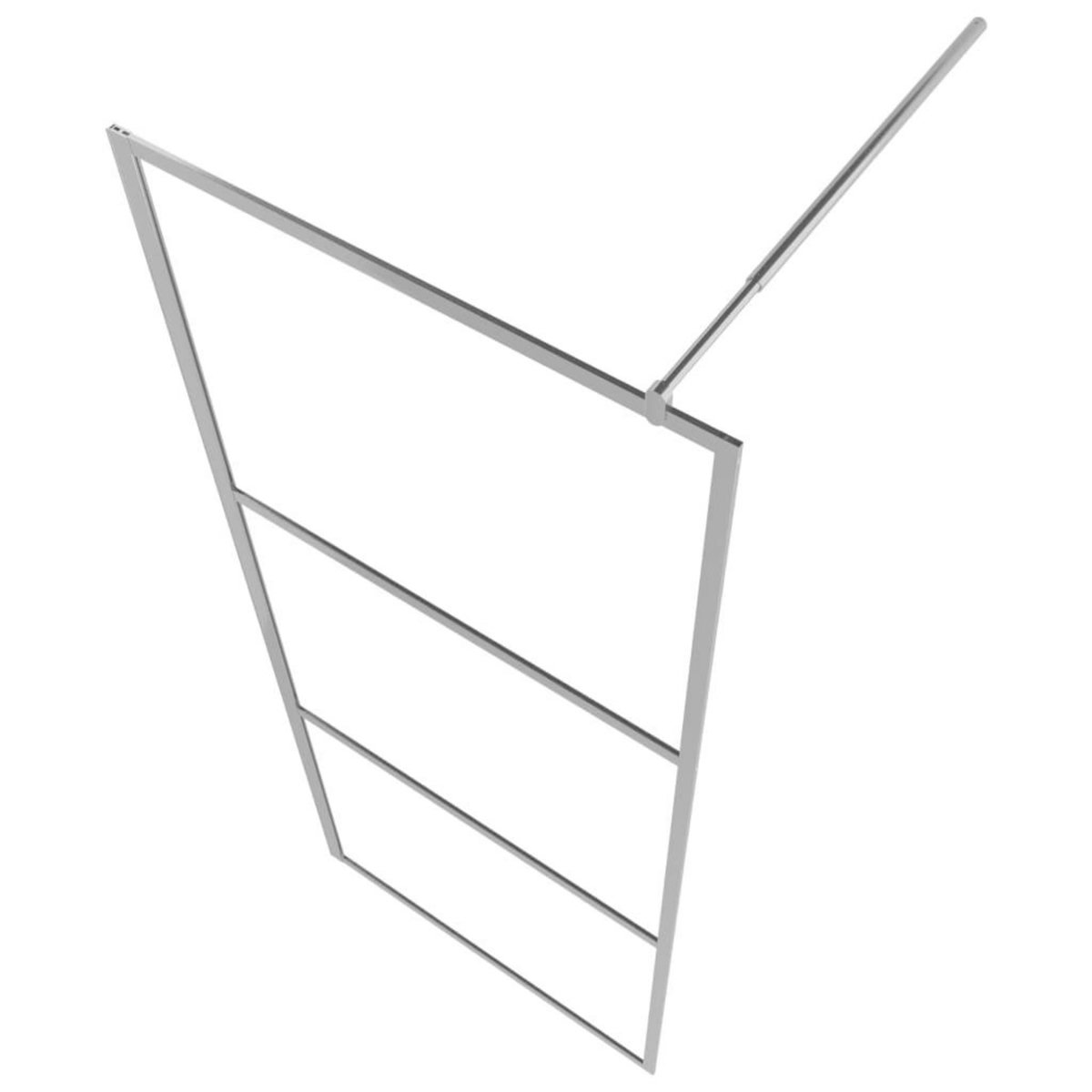 VIDAXL Paroi de douche et etagere Chrome 115x195cm Verre ESG&Aluminium