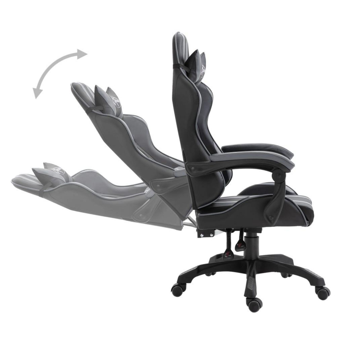 VIDAXL Chaise de jeu Gris Similicuir