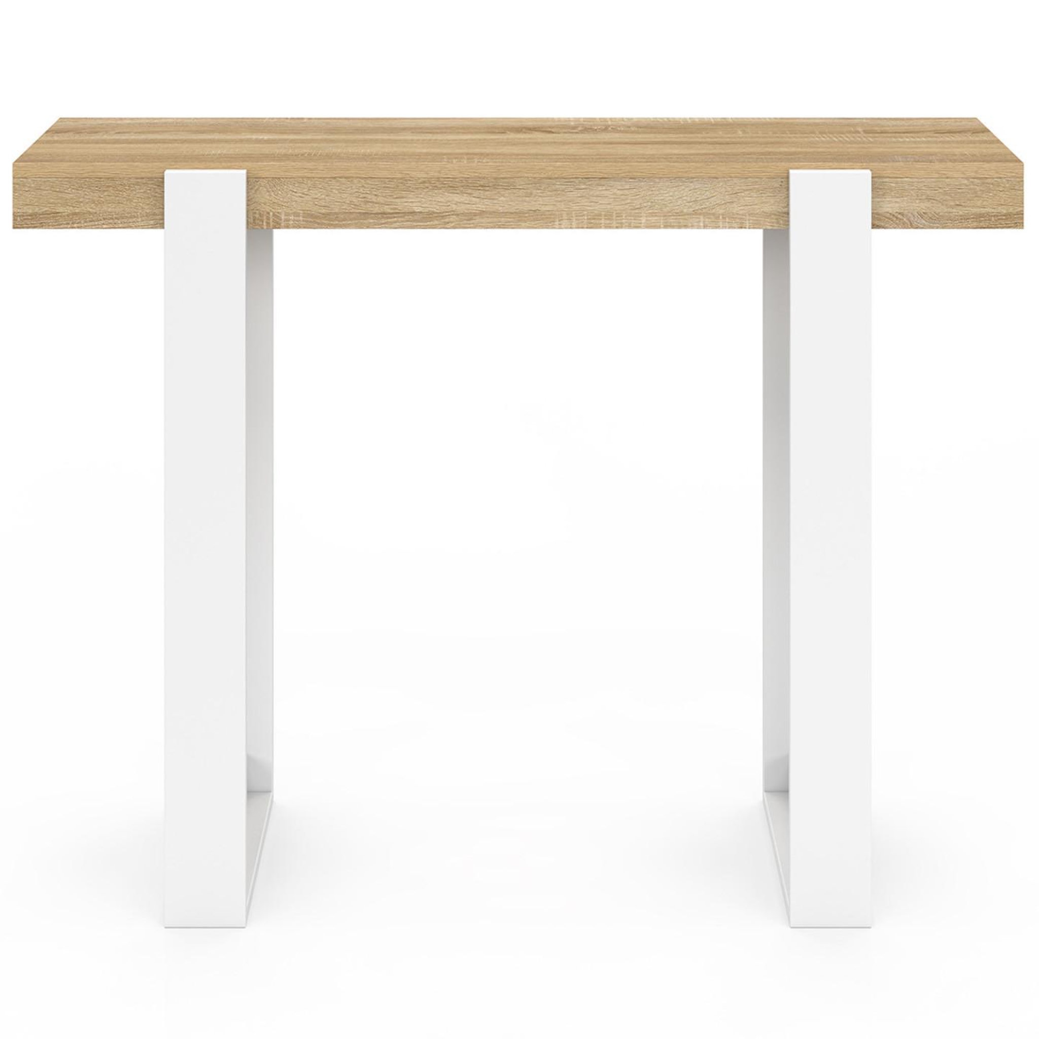 Voir la diapositive 3 : ID MARKET Console phoenix bois et blanc
