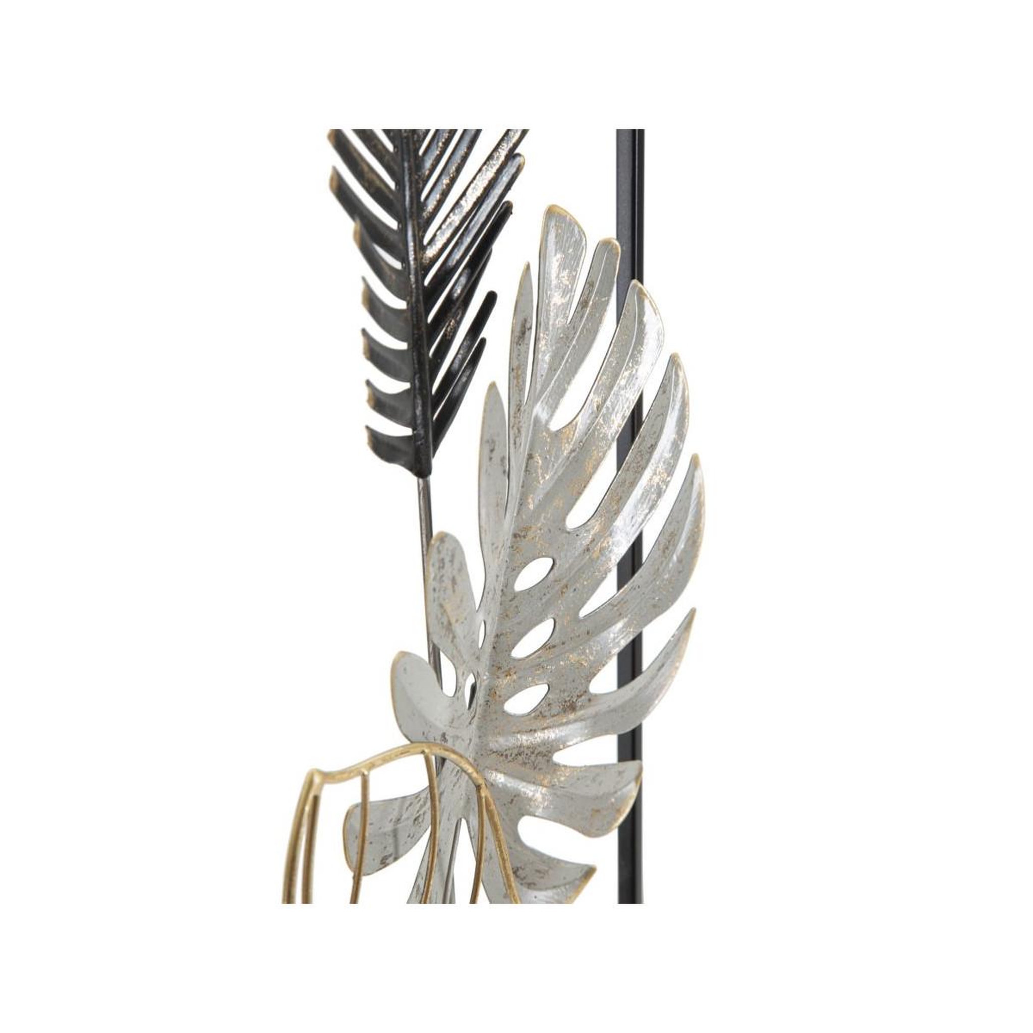 Voir la diapositive 3 : Paris Prix Décoration murale encadrée en métal  plam  74cm multicolore