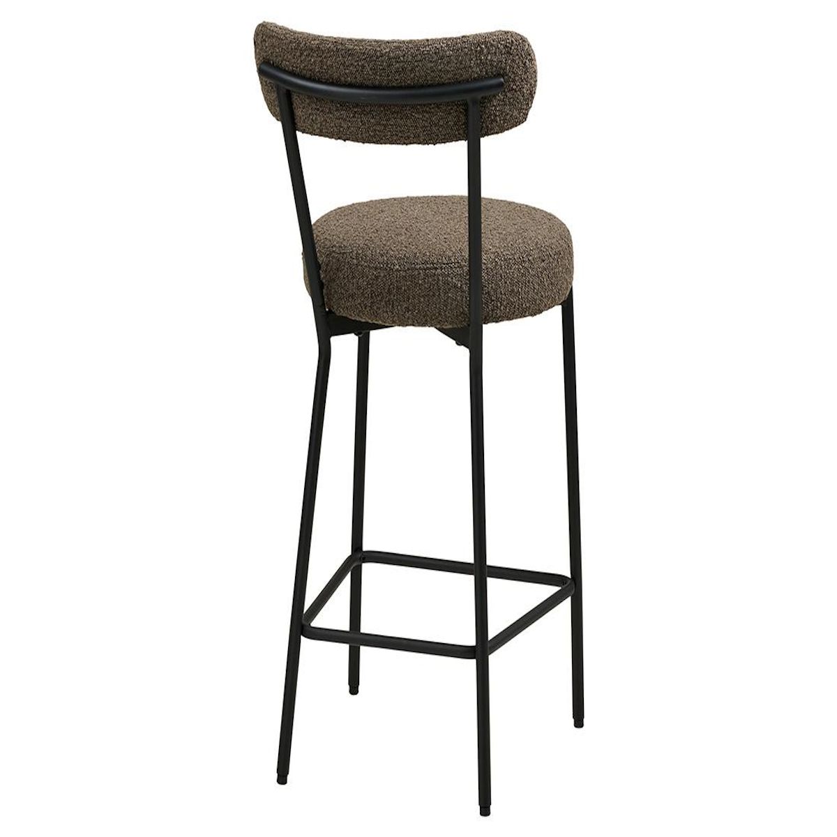 LISA DESIGN Ivanec - tabouret de bar - en tissu bouclette