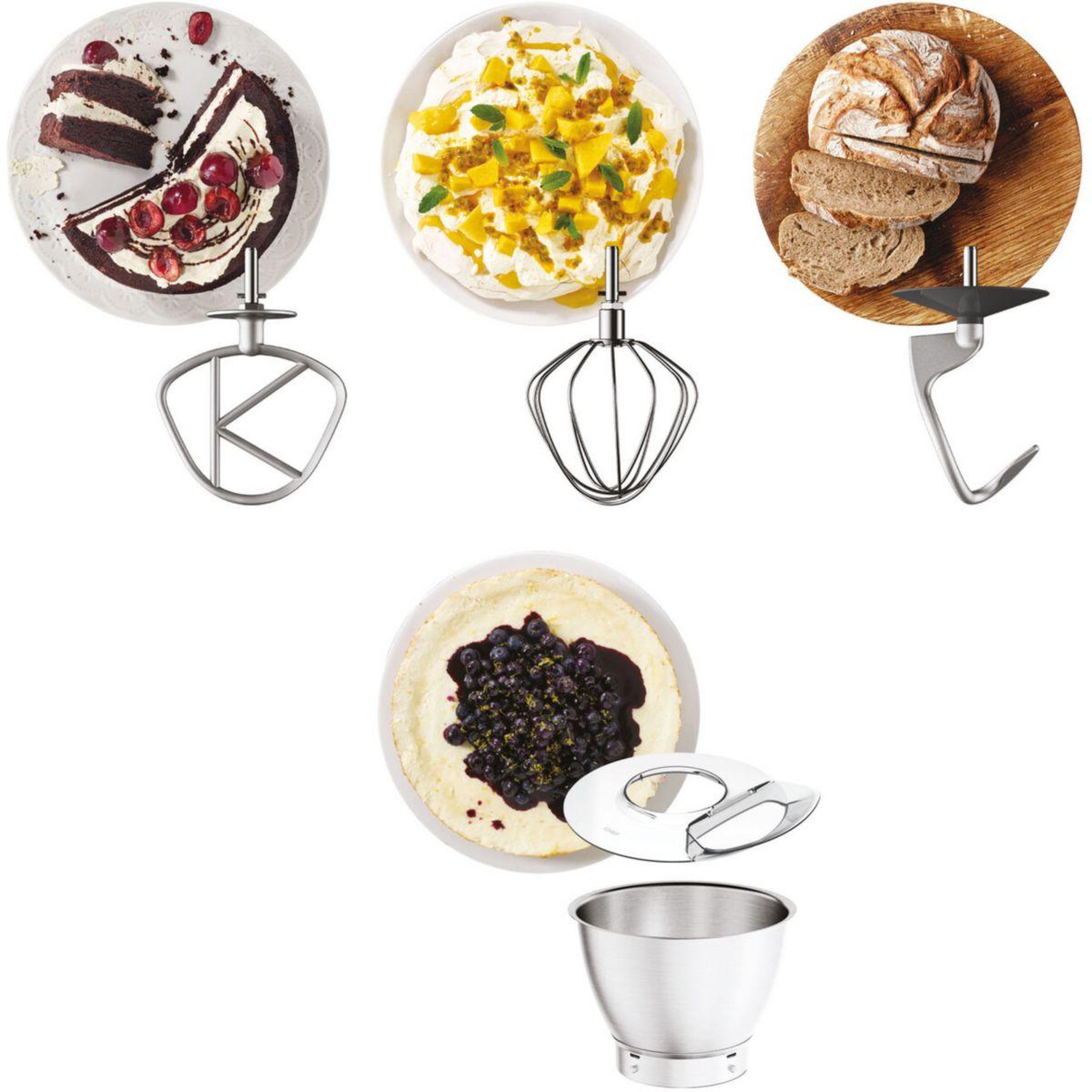 Voir la diapositive 2 : KENWOOD Robot pâtissier KVC65.001SI Titanium Chef Baker