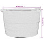 Voir la diapositive 6 : VIDAXL Panier a linge gris et blanc Ø60x36 cm coton