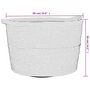 Voir la diapositive 6 : VIDAXL Panier a linge gris et blanc Ø60x36 cm coton