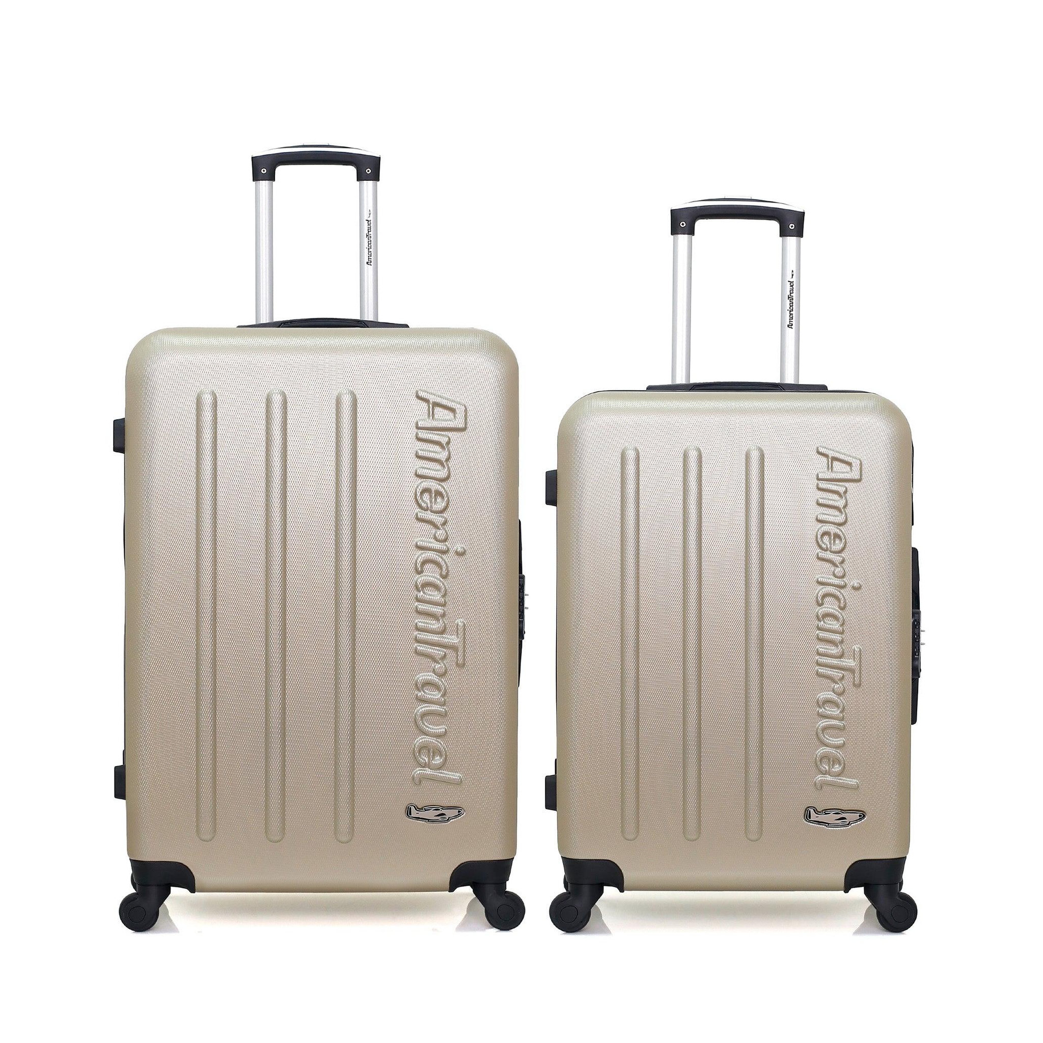AMERICAN TRAVEL American travel  - lot de 2  -  valise grand format et valise weekend bronx