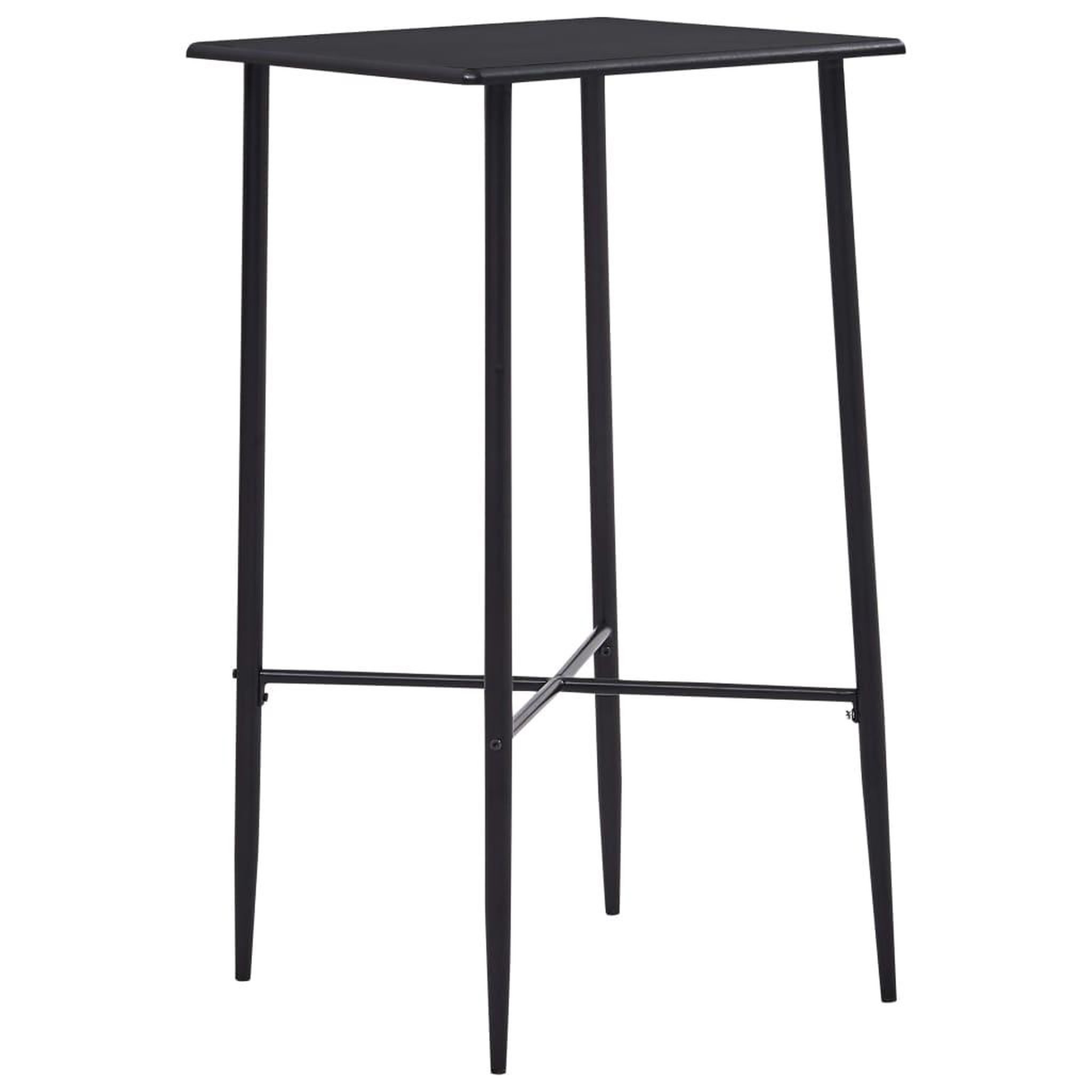 Voir la diapositive 1 : VIDAXL Table de bar Noir 60x60x111 cm MDF