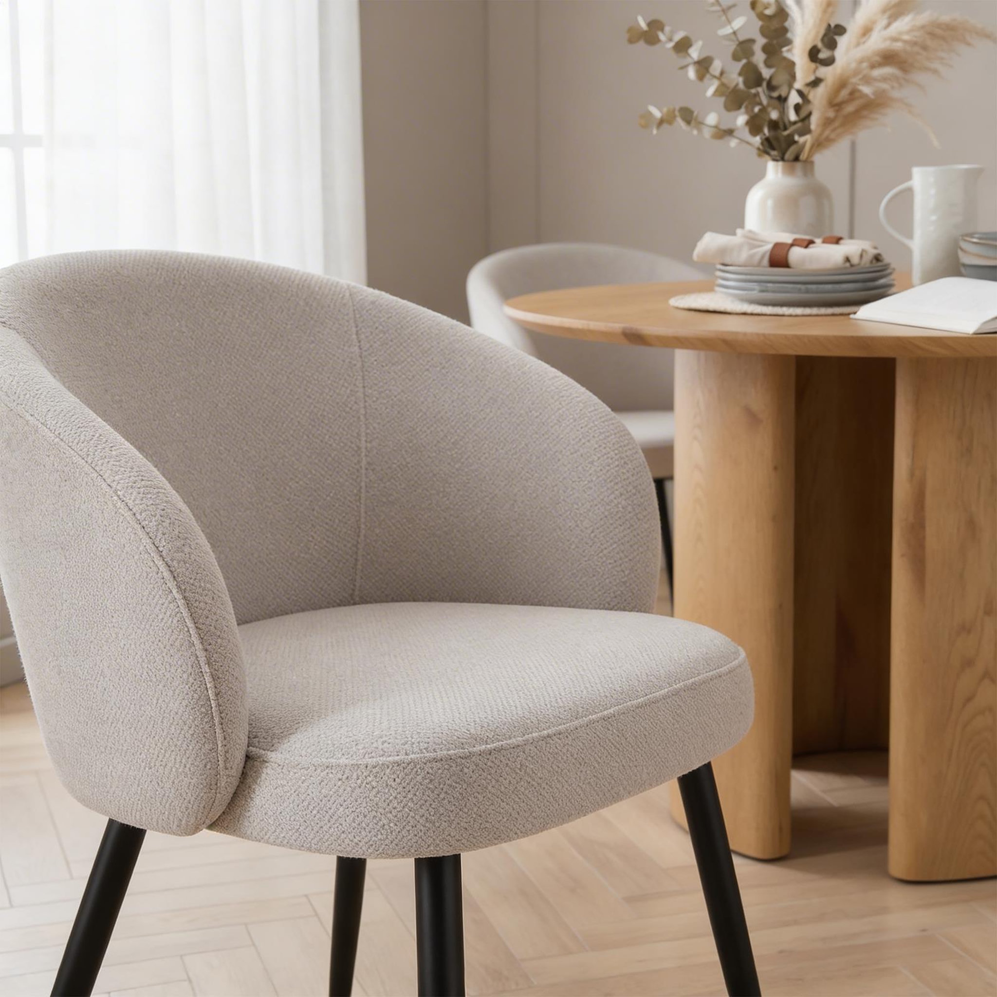 Voir la diapositive 3 : IDIMEX Lot de 2 chaises kursi de salle à manger en tissu