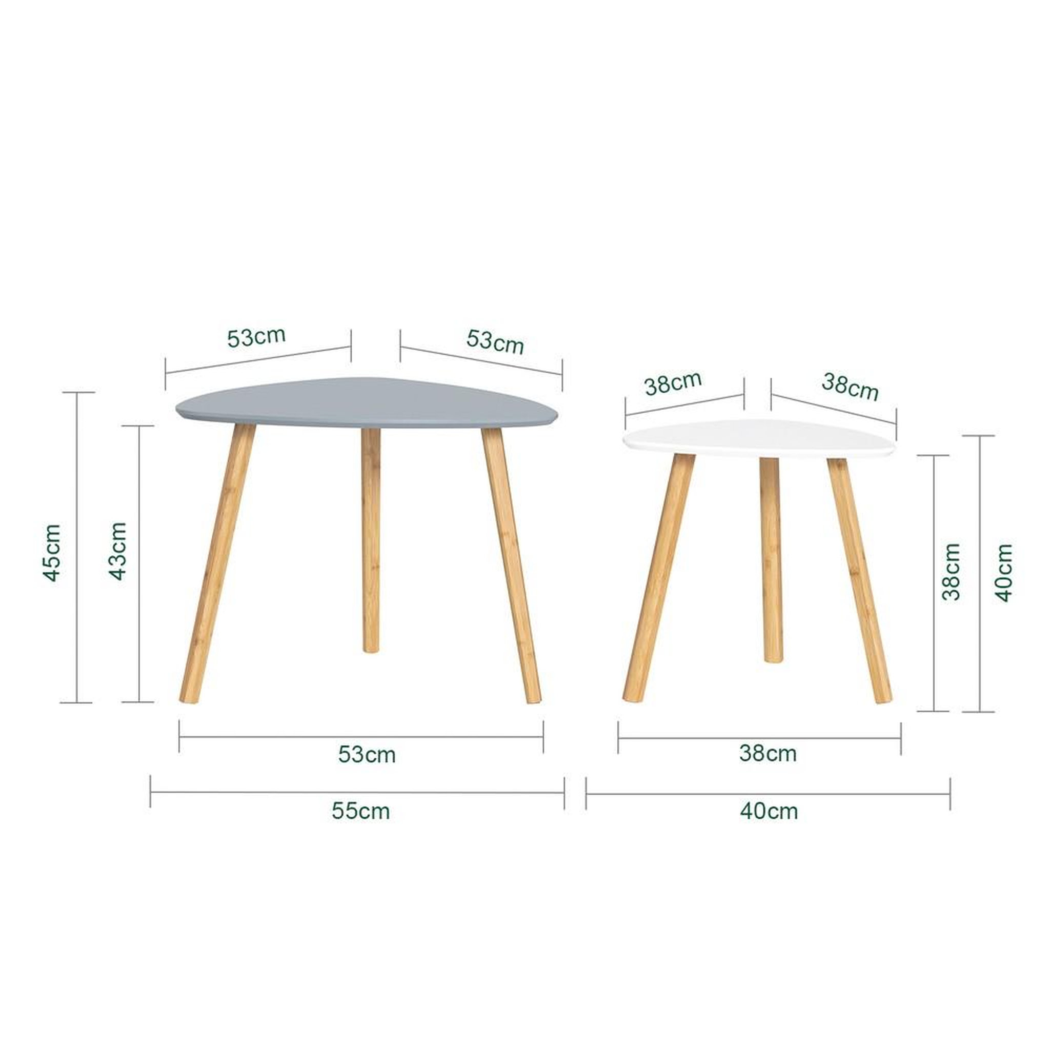Voir la diapositive 3 : SOBUY SoBuy - Table D'appoint Set de - Nordique - FBT74