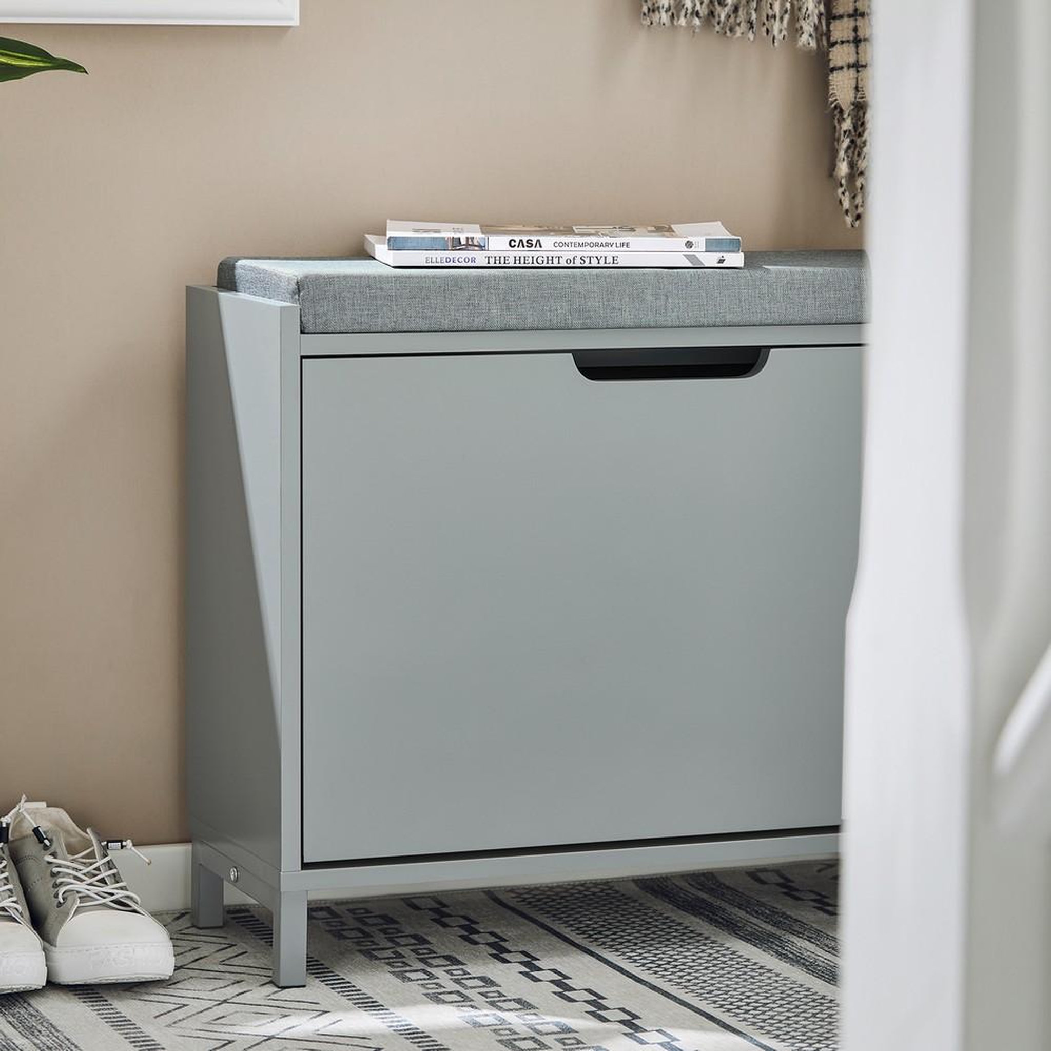 Voir la diapositive 4 : SOBUY SoBuy - Banc de rangement à chaussures avec une porte - Moderne - FSR151-K