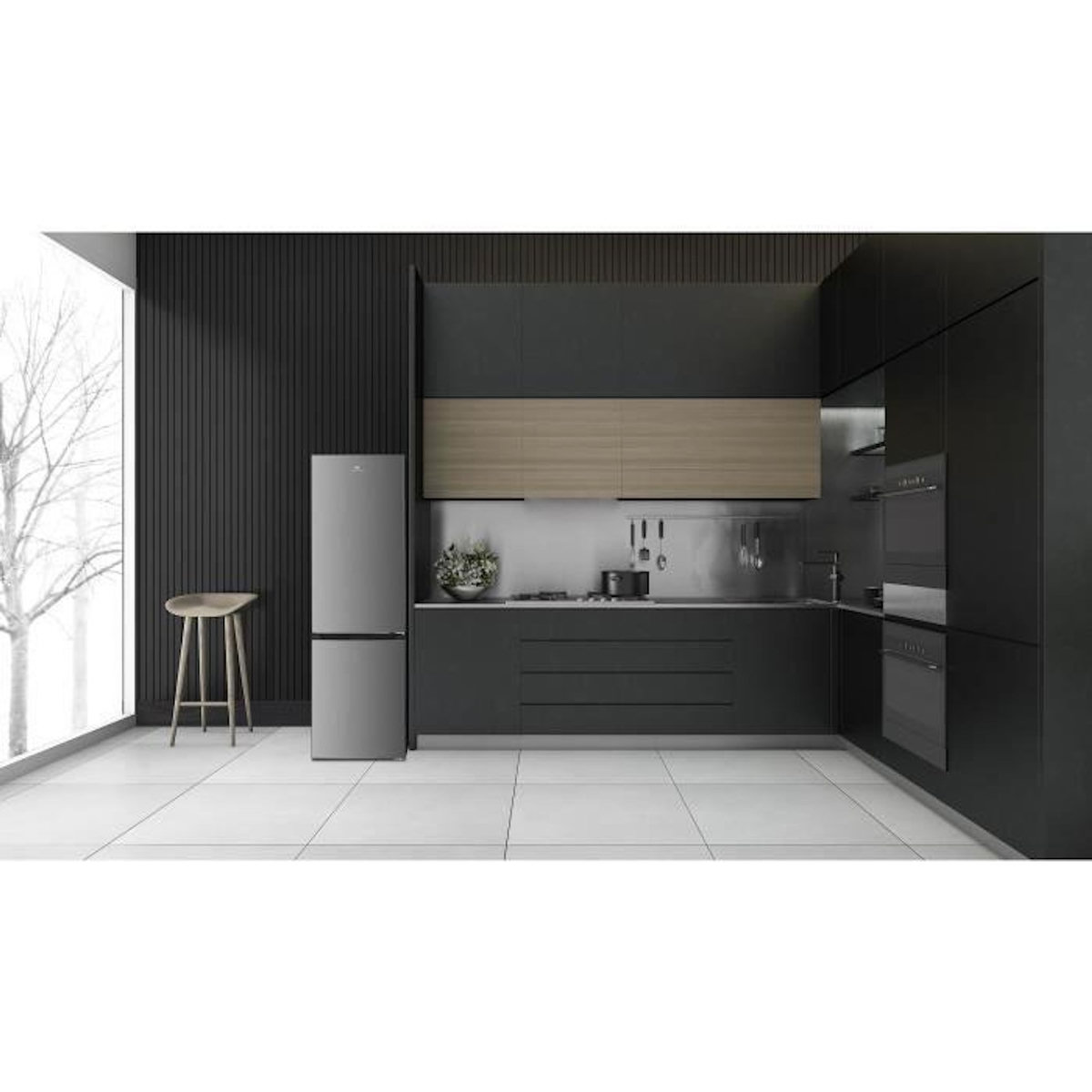 CONTINENTAL EDISON Réfrigérateur congélateur bas 253L Total No Frost Classe E inox – Continental Edison CEFC251NFS