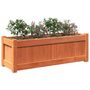 Voir la diapositive 4 : VIDAXL Jardiniere cire marron 90x31x31 cm bois de pin massif