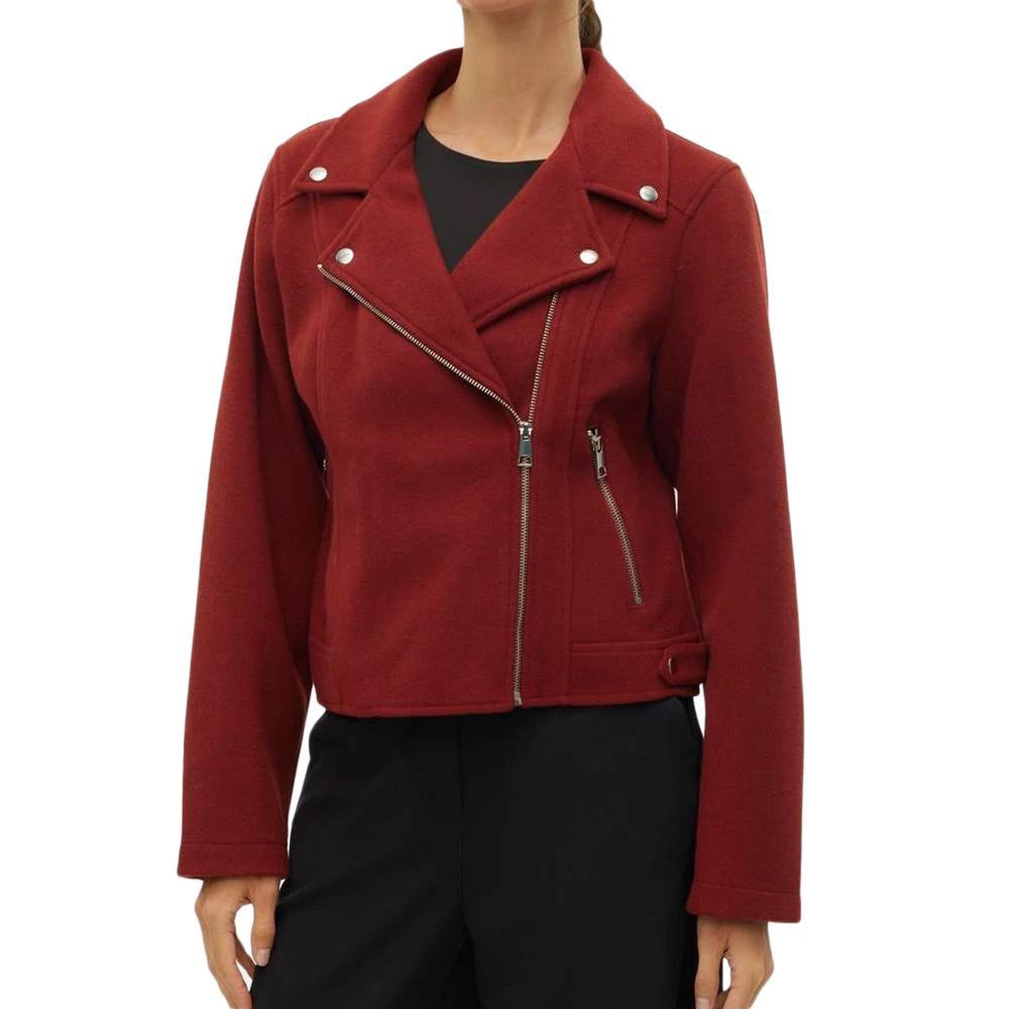 Vero Moda Veste Rouge Femme Vero Moda Biker. Coloris disponibles : Rouge