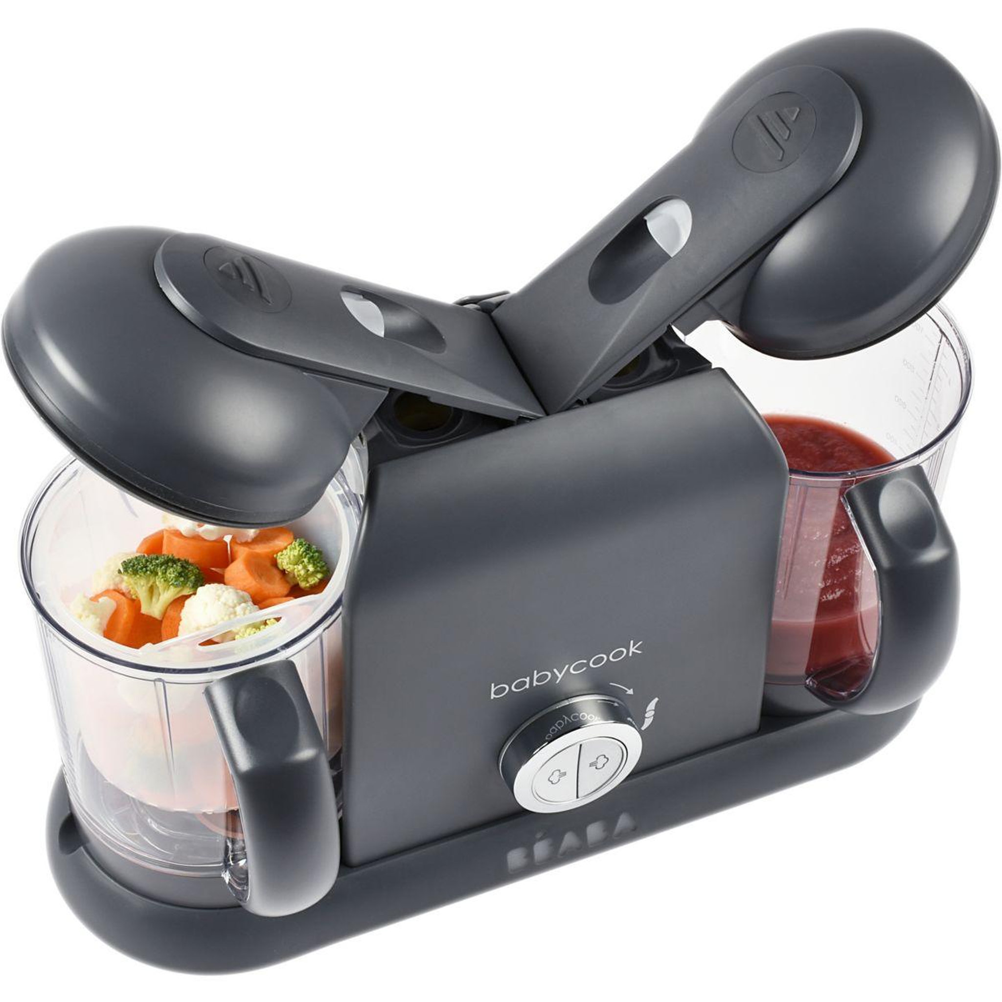 Voir la diapositive 4 : BEABA Mixeur cuiseur bébé babycook duo dark grey