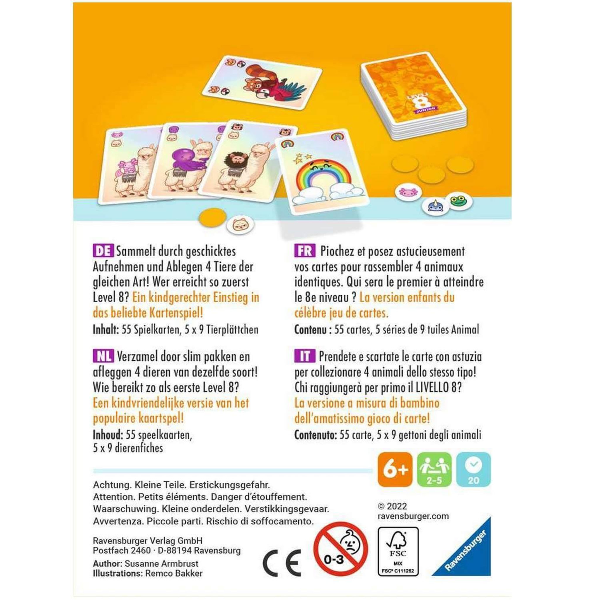 Voir la diapositive 3 : RAVENSBURGER Ravensburger - Level 8 Junior Card Game 208609