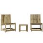 Voir la diapositive 2 : VIDAXL Salon de jardin 3 pcs bois de pin impregne
