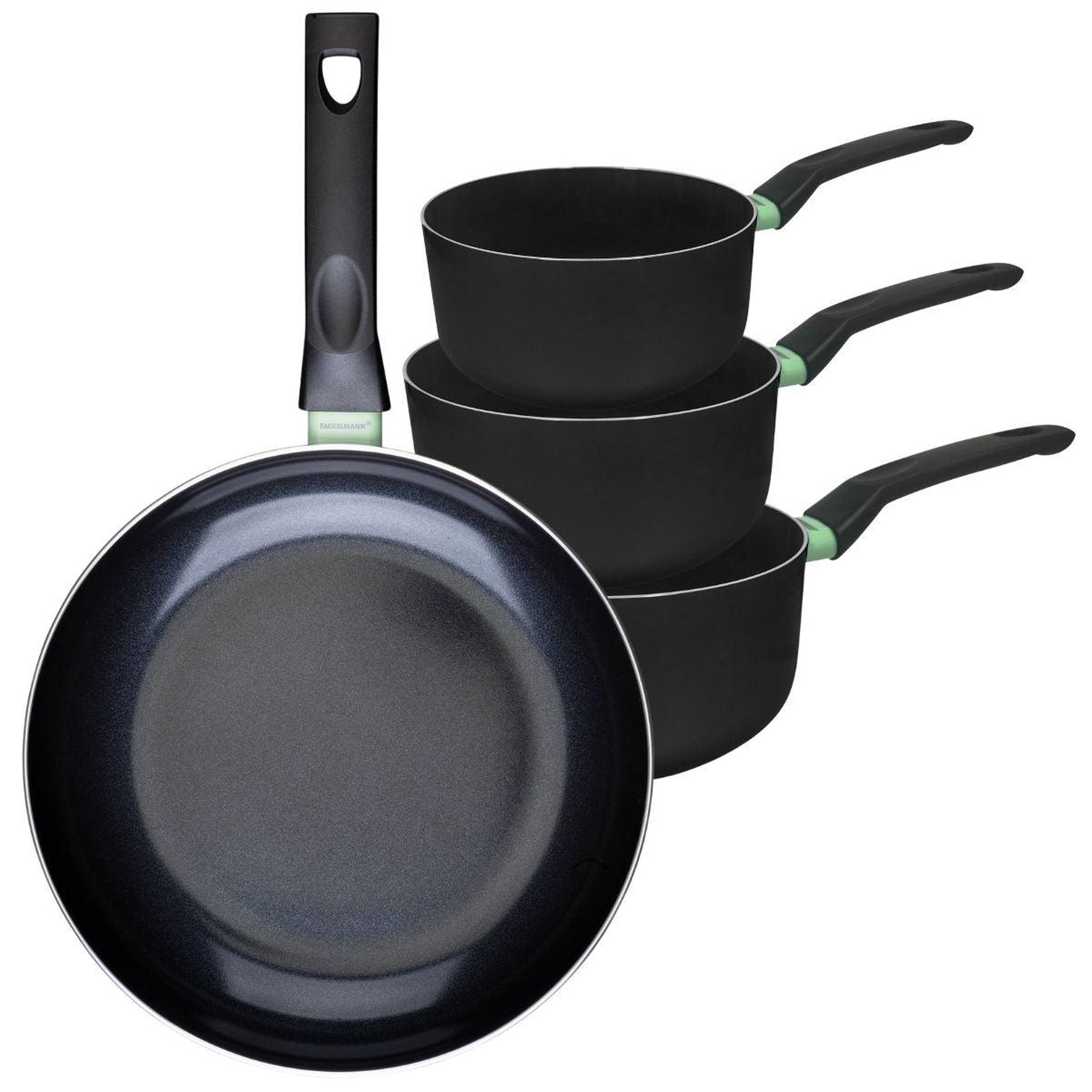 Fackelmann Ensemble de 1 poêle de 30 cm et 3 casseroles 16, 18 et 20 cm fackelmann brandao