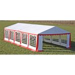 VIDAXL Dessus de tente de reception avec panneaux 10x5m Rouge et blanc