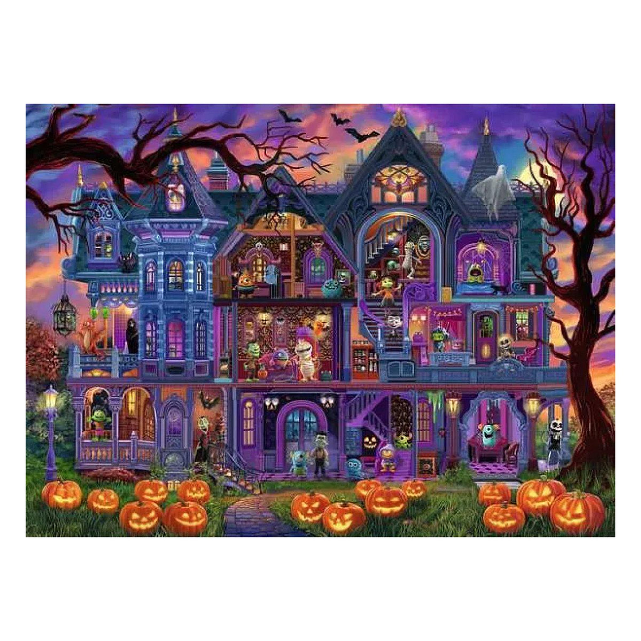 Voir la diapositive 2 : RAVENSBURGER Puzzle 100 pieces xxl - la maison des monstres