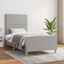Voir la diapositive 1 : VIDAXL Cadre de lit sans matelas gris clair 80x200 cm tissu