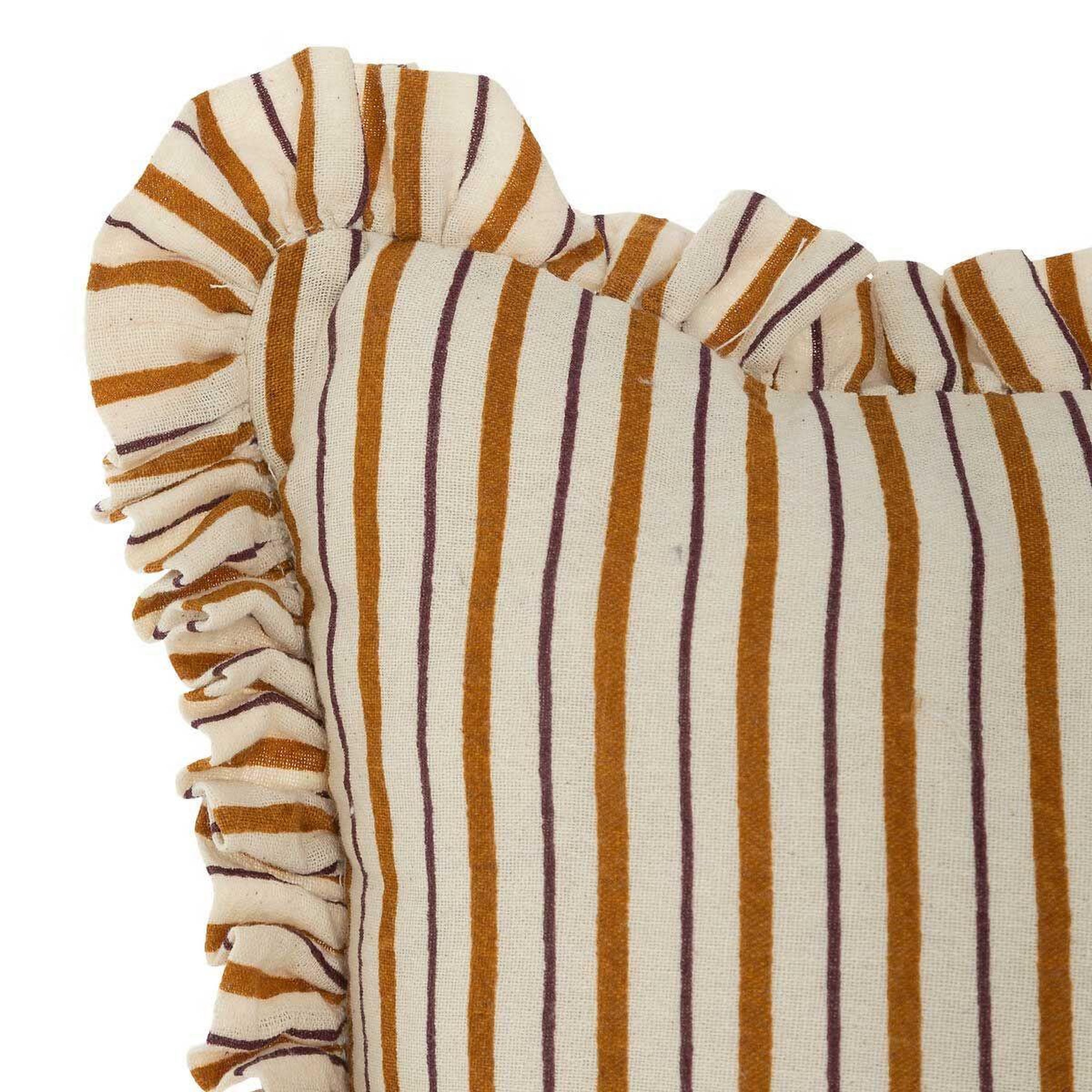 Voir la diapositive 3 : ATMOSPHERA Coussin déco à volant  indie  40x40cm violet