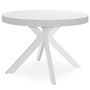 Voir la diapositive 1 : Paris Prix Table Ronde Extensible  Zefane  110-260cm Blanc