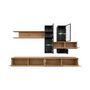 Voir la diapositive 3 : Paris Prix Ensemble Meuble TV Design  Cruz  280cm Noir & Naturel