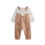 Voir la diapositive 1 : Petit Béguin Ensemble salopette bébé en molleton et t-shirt Mini Loutre