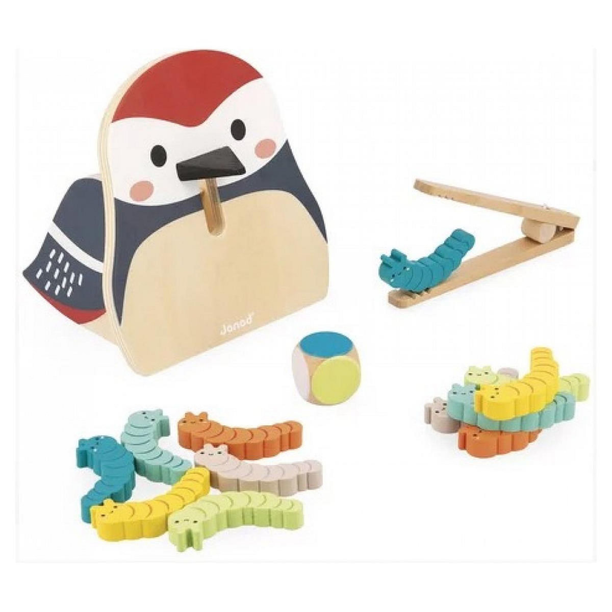 Juratoys-Janod Jeu des couleurs Pic pic et chenilles