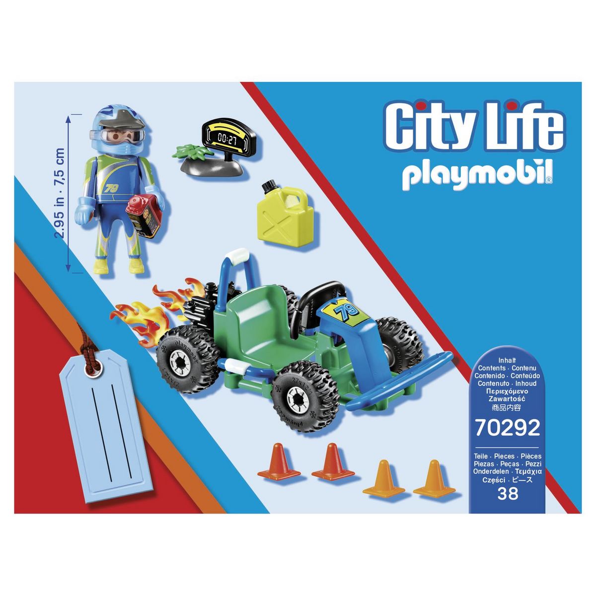PLAYMOBIL 70292 - City Life - Set cadeau pilote de kart