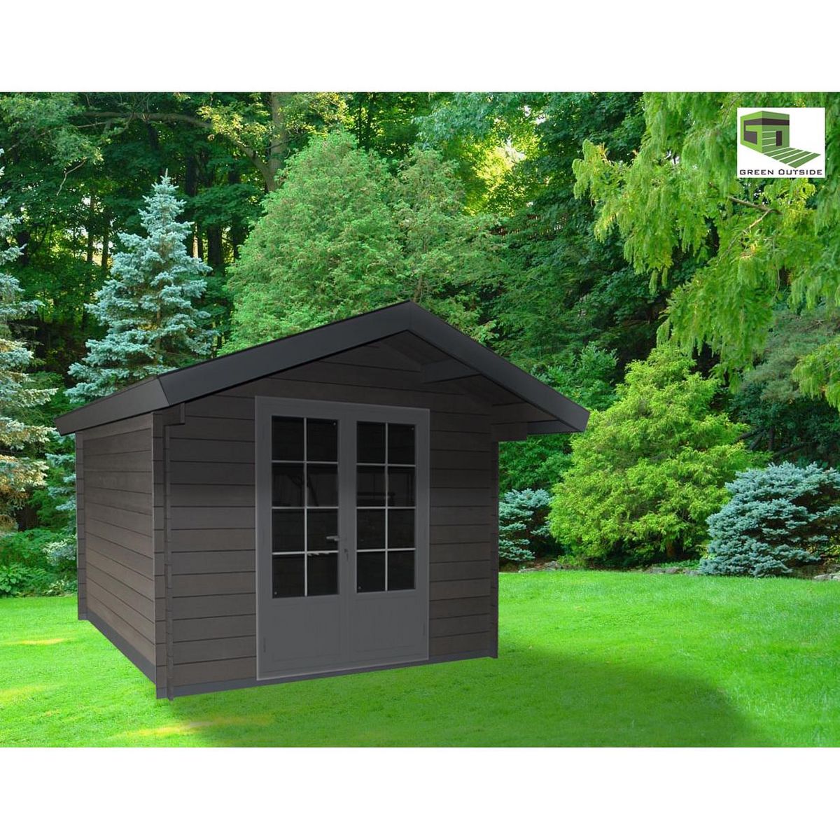 GREEN OUTSIDE Abri de jardin bois - 7,7m² - BEREVO