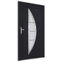 Voir la diapositive 4 : VIDAXL Porte d'entree anthracite 108x200 cm PVC