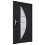 Voir la diapositive 4 : VIDAXL Porte d'entree anthracite 108x200 cm PVC