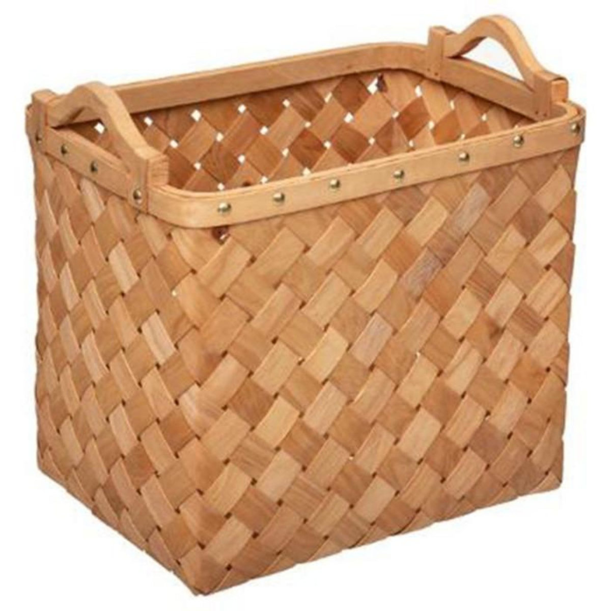 ATMOSPHERA Lot de 3 Paniers de Rangement  Bois  37cm Caramel
