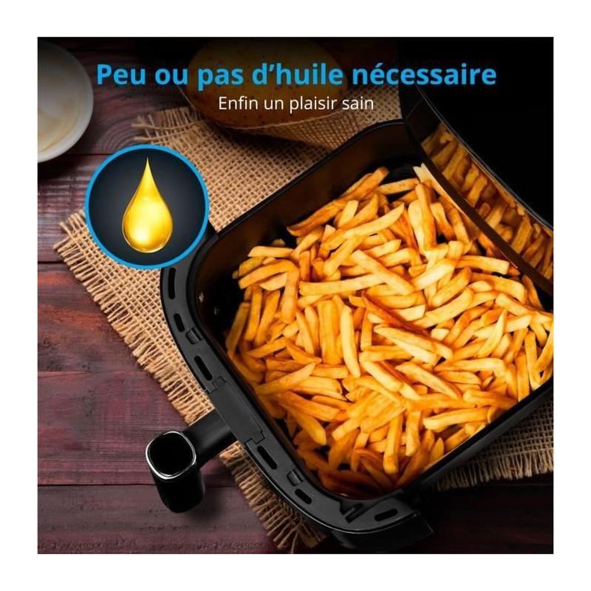 Voir la diapositive 4 : Medion Friteuse a air chaud sans huile - MD 11780 - Température jusqu'a 230 °C - 10 programmes - 5 L - 1500 Watt
