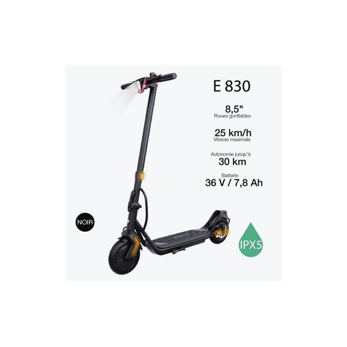 WISPEED Trottinette électrique Wispeed E830 500 W Noir