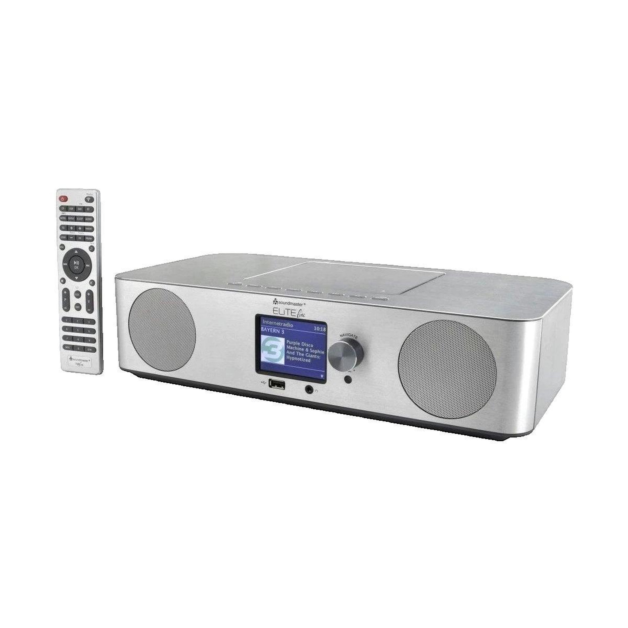 Voir la diapositive 2 : IBIZA SOUND Système audio Aster Soundmaster ICD2060SI Argent avec radio DAB+ et Bluetooth