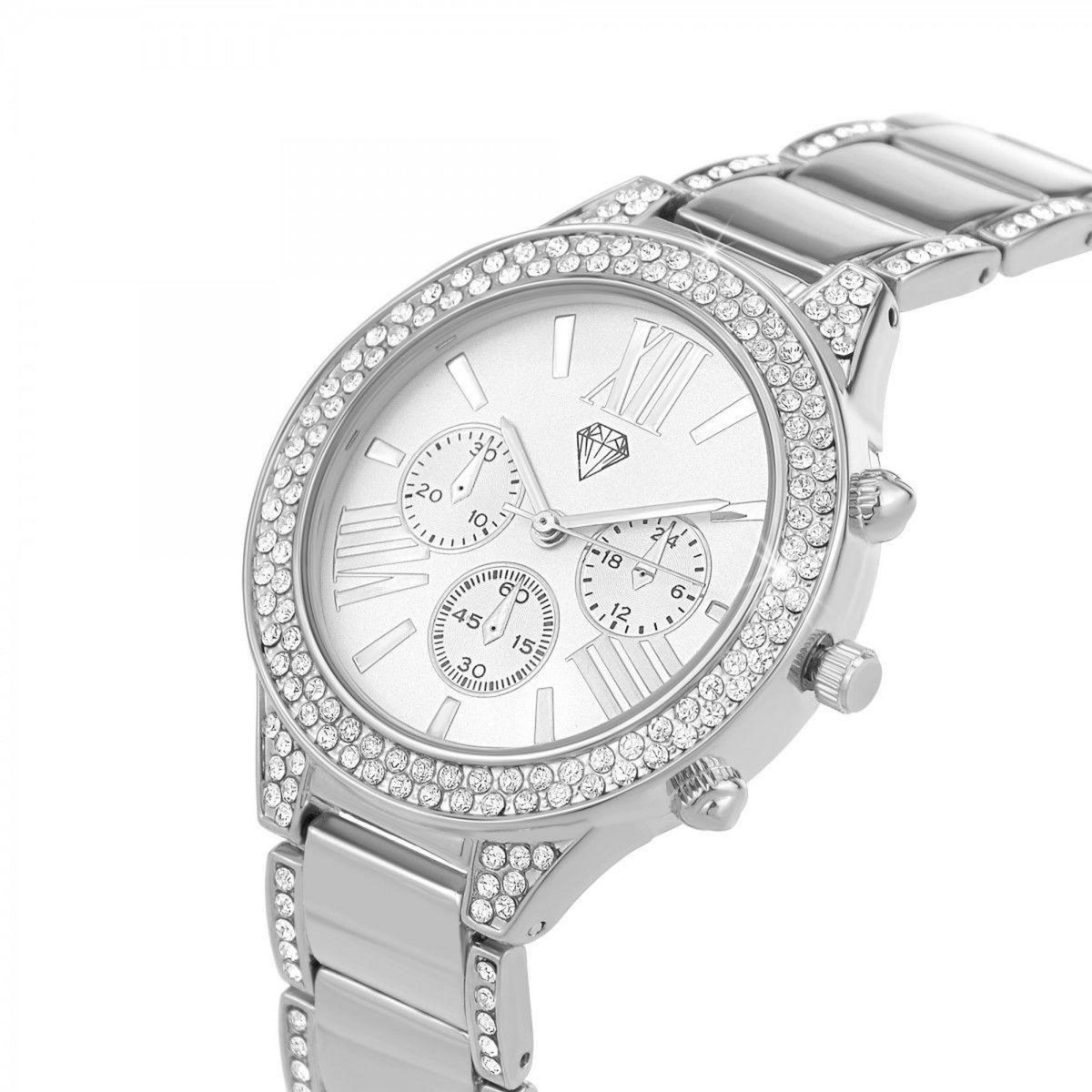SC CRYSTAL Montre Angelina élégante ornée de Cristaux scintillants par SC Crystal