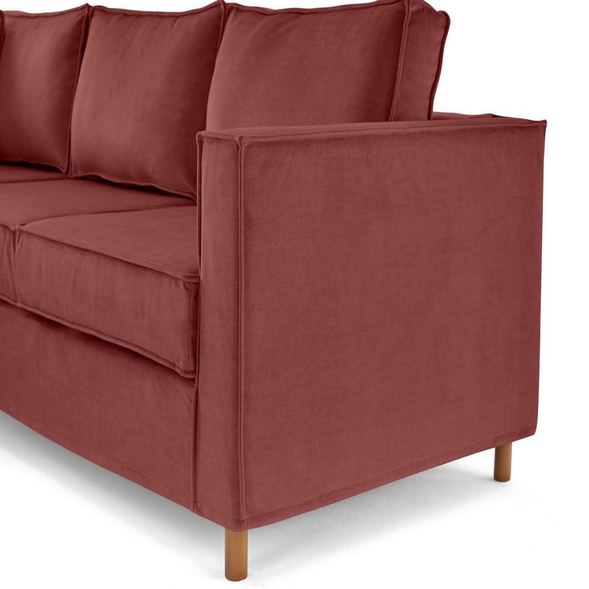 Voir la diapositive 5 : LISA DESIGN Jake - canapé déhoussable d'angle gauche 5 places en velours